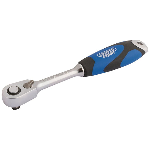 Draper 60 Tooth Micro Head Reversible Soft Grip Ratchet, 1/4" Sq. Dr. 26514 Draper - Town Tools 