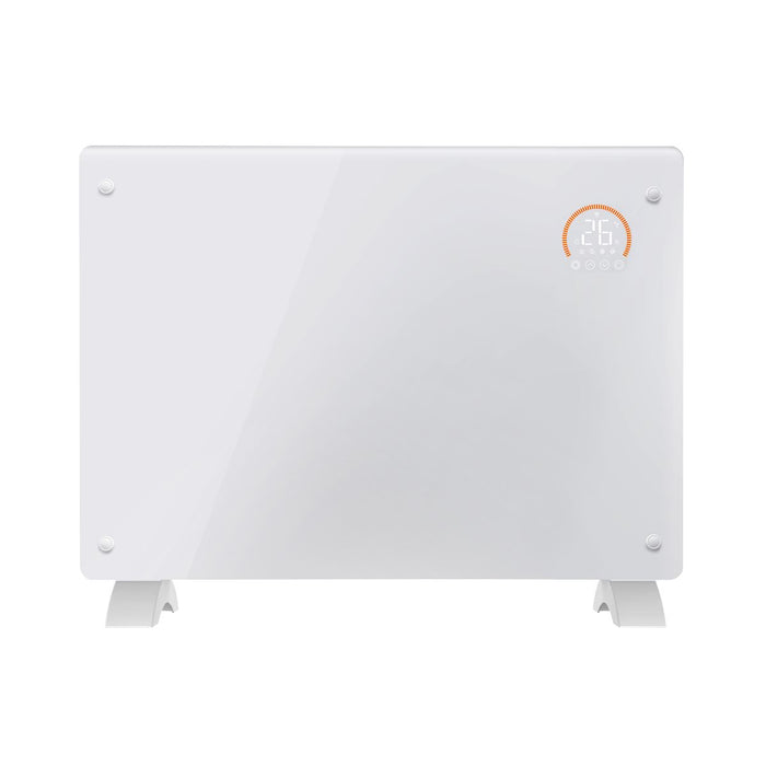 Baridi 1500W Electric Glass Panel Heater with 24/7 Timer, Remote Control & Wi-Fi - White Baridi - Town Tools 