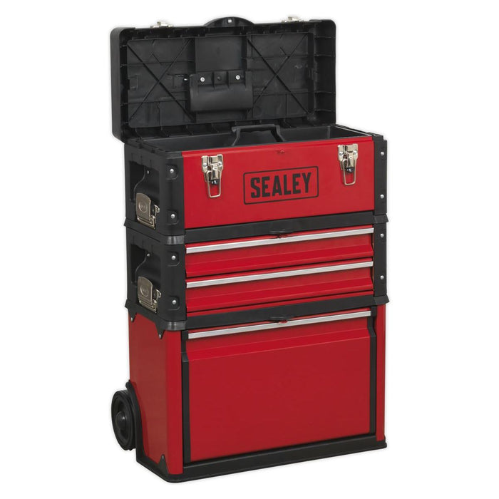 Sealey Mobile Steel/Composite Toolbox 3 Compartment AP548 Sealey - Town Tools 