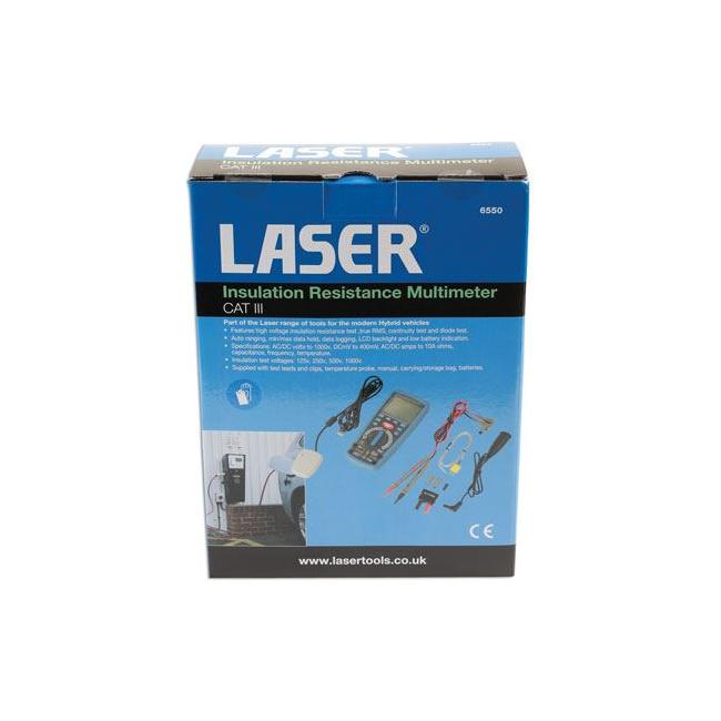 Laser Insulation Resistance Multimeter CAT III 6550