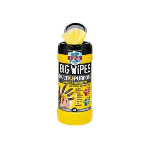 Big Wipes Multi-Purpose Pro+ Antiviral Wipes (Tub 80) Big Wipes - Town Tools