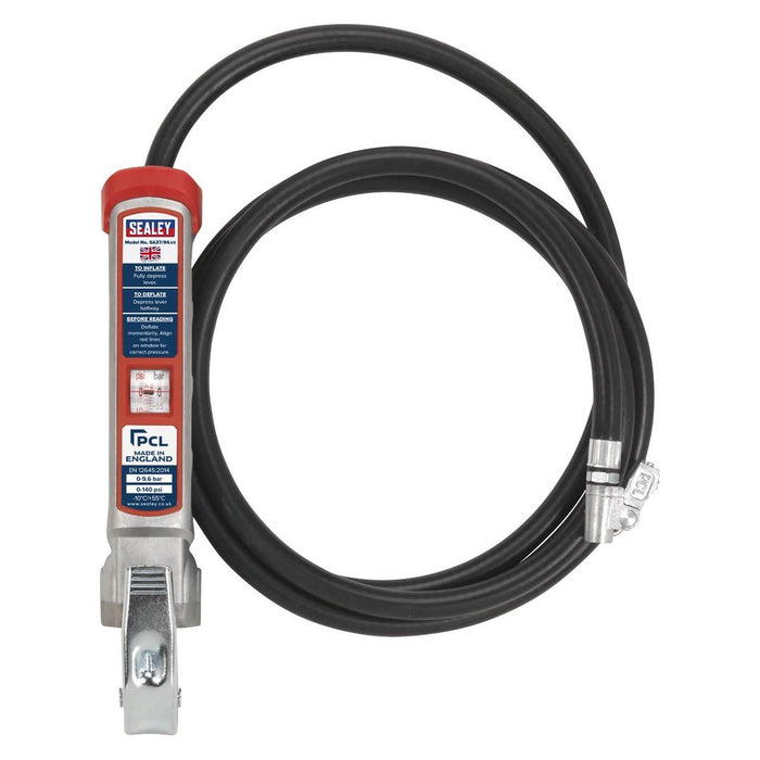 Sealey Professional Tyre Inflator with 2.5m Hose & Clip-On Connector SA37/94 Sealey - Town Tools 