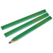 Faithfull Carpenter's Pencils - Green / Hard (Pack 3) Faithfull - Town Tools