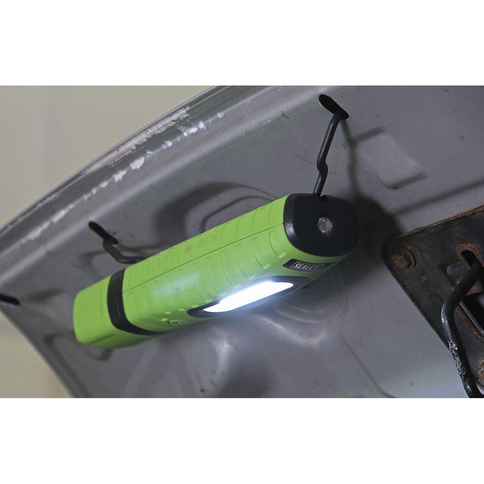 Sealey Rechargeable 360 Inspection Light 16 SMD & 3W SMD LED Green 2 x Lithium-i Sealey - Town Tools 