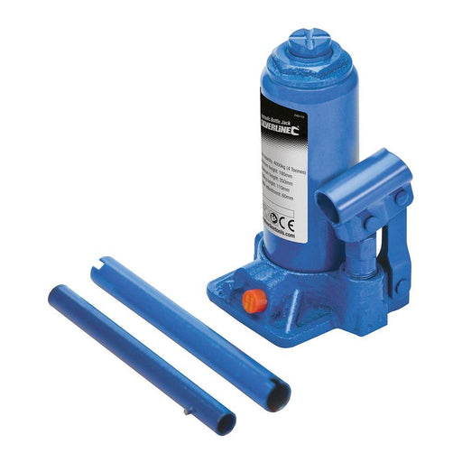 Silverline Hydraulic Bottle Jack 4 Tonne Silverline - Town Tools 