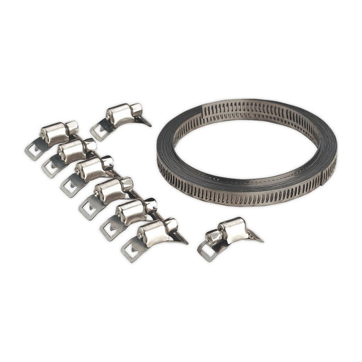 Sealey Hose Clip Set Self-Build 8mm Band Width JC97 Sealey - Town Tools 