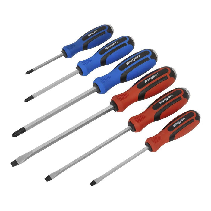 Sealey Screwdriver Set 6pc Hammer-Thru S0753