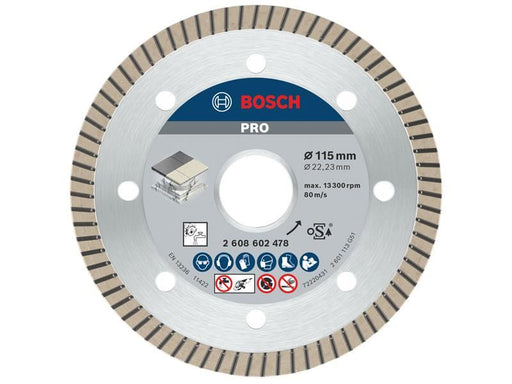 Bosch Powertool Accessories PRO Ceramic Diamond Cutting Disc 115 x 22.23mm Bosch Powertool Accessories - Town Tools