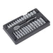 Sealey Ratchet Wrench & Socket Rail Set 27pc 1/2"Sq Drive AK66483 Sealey - Town Tools 