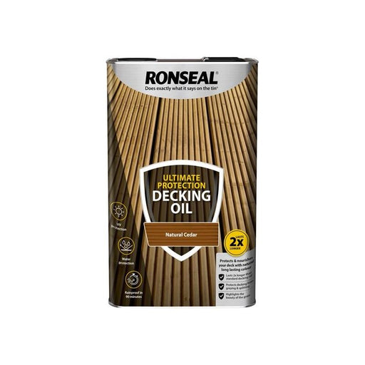 Ronseal Ultimate Protection Decking Oil Natural Cedar 5 litre Ronseal - Town Tools