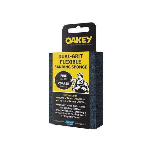 Oakey Dual-Grit Flexible Sanding Sponge Fine/Coarse Oakey - Town Tools