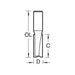 Trend 3/75 x 1/2 TCT Two Flute Lockjig Cutter 12.0 x 63mm Trend - Town Tools