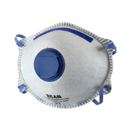 Scan Moulded Disposable Odour Mask Valved FFP2 Protection (Pack 3) Scan - Town Tools