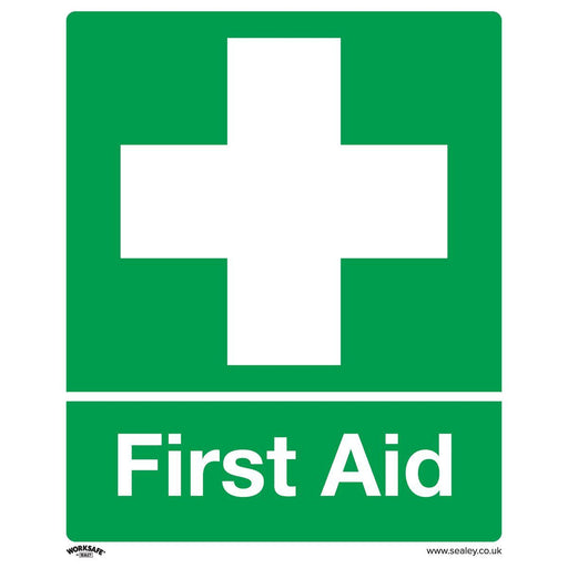 Sealey Safety Sign First Aid Self-Adhesive Vinyl SS26V1 Sealey - Town Tools 