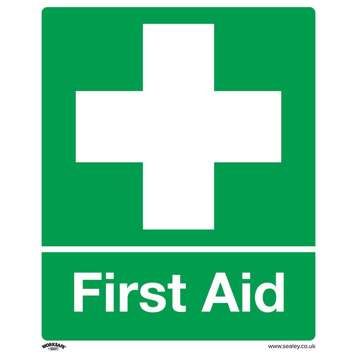 Sealey Safety Sign First Aid Self-Adhesive Vinyl SS26V1 Sealey - Town Tools 