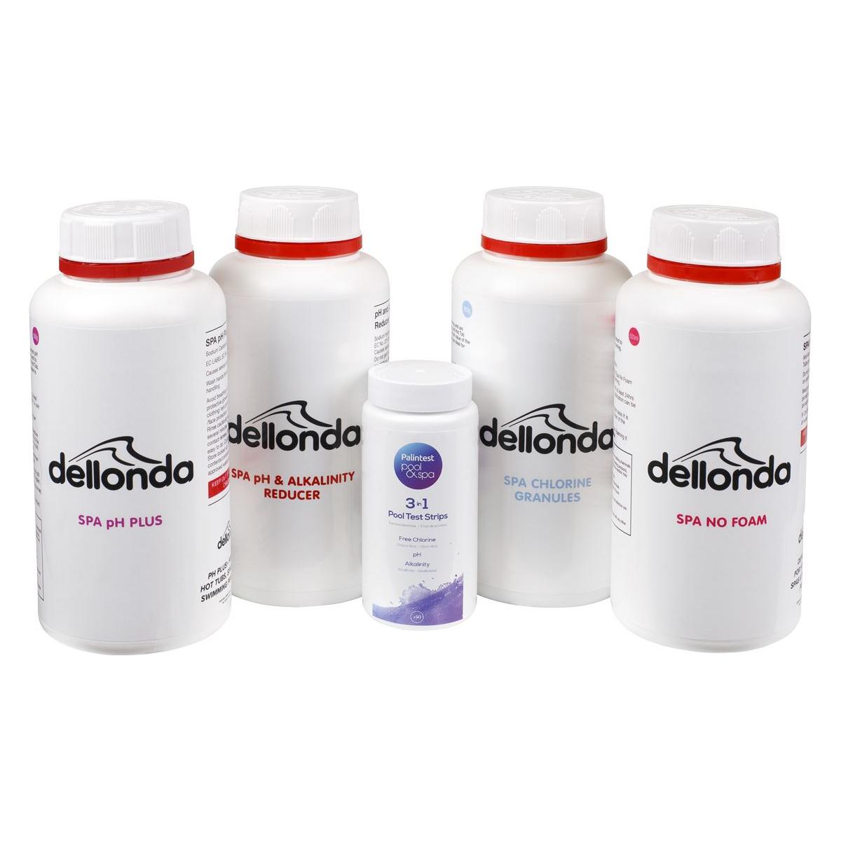 Dellonda Hot Tub/Spa Starter Kit - Chlorine pH Increaser Dry Acid Foam Down Dellonda - Town Tools 
