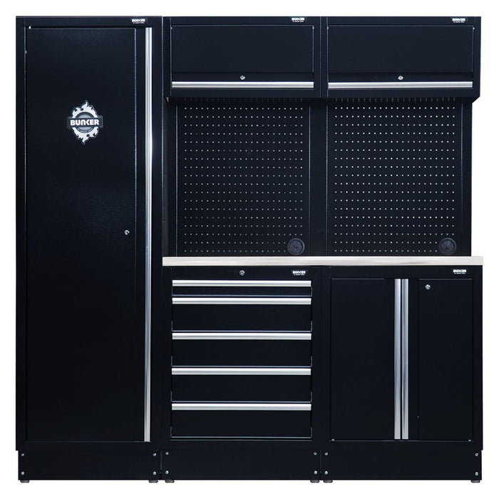 Draper BUNKER Modular Storage Combo with Stainless Steel Worktop (11 Piece) Draper - Town Tools 