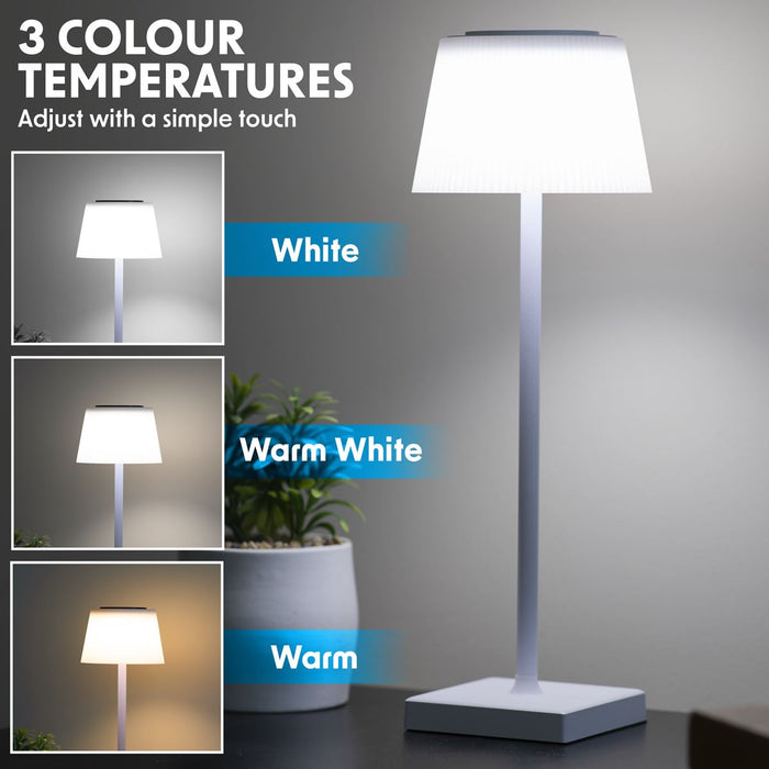 Dellonda Rechargeable Table Lamp for Home Office Restaurant RGB Colours