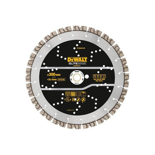 Dewalt Power Tools ELITE SERIES™ All Purpose Diamond Segmented Wheel 300 x 25.4mm DeWALT Power Tools - Town Tools
