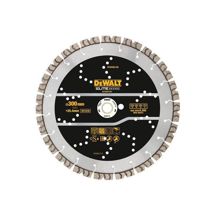 Dewalt Power Tools ELITE SERIES™ All Purpose Diamond Segmented Wheel 300 x 25.4mm DeWALT Power Tools - Town Tools