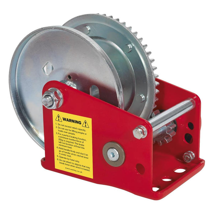 Sealey Geared Hand Winch with Brake 540kg Capacity GWE1200B