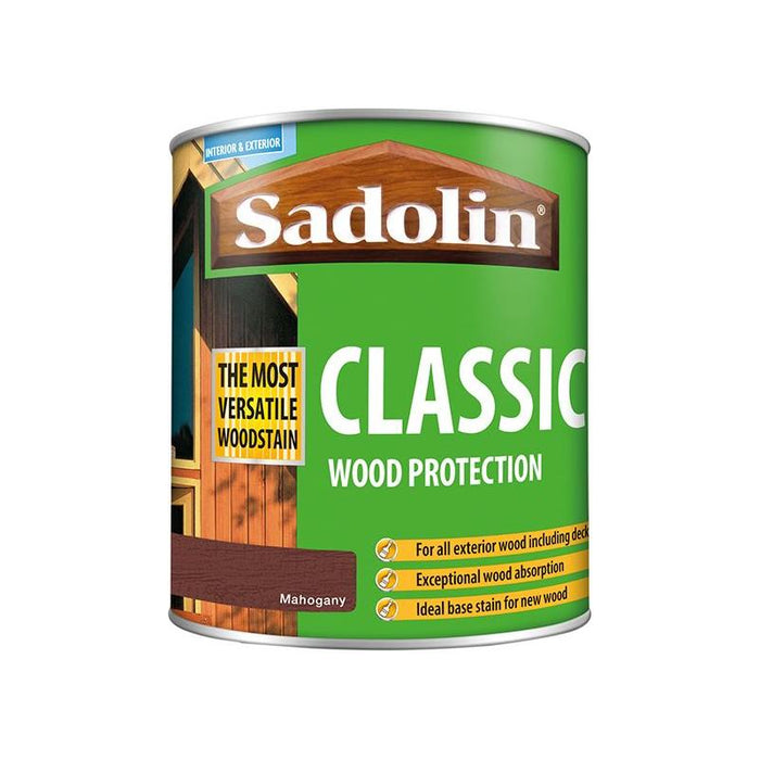 Sadolin Classic Wood Protection Mahogany 1 litre Sadolin - Town Tools
