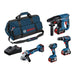 Bosch Professional 4 Piece Kit 18V 3 x 4.0Ah Li-ion Bosch - Town Tools