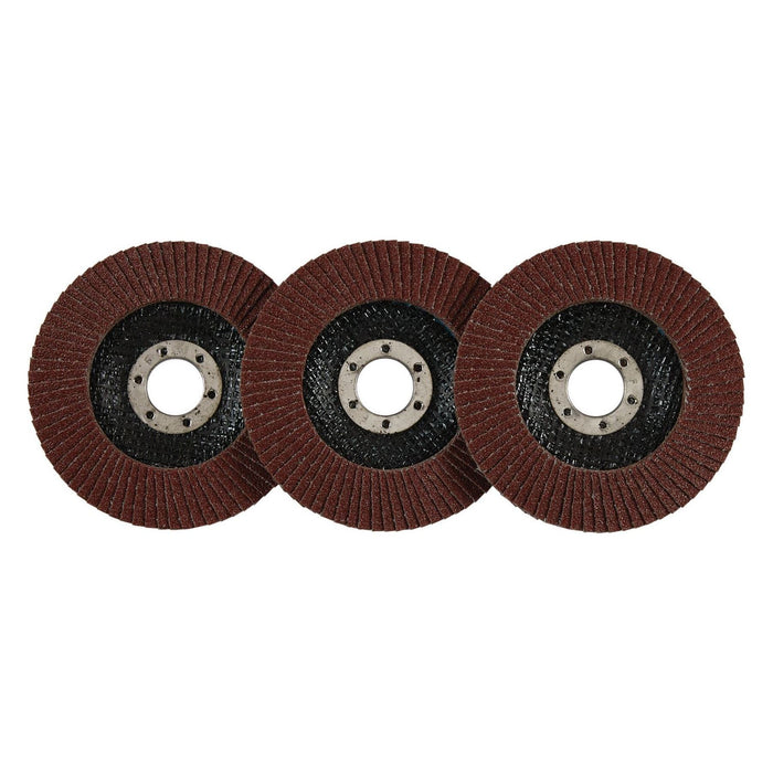 Draper Aluminium Oxide Flap Discs, 115 x 22.23mm, 80 Grit (Pack of 10) 83070 Draper - Town Tools 