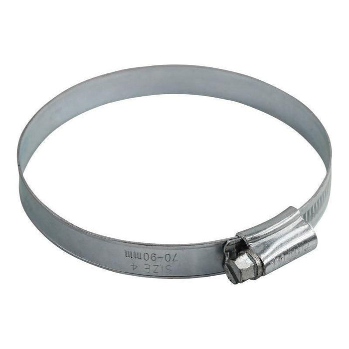 Faithfull 4 Hose Clip - Zinc MSZP 70 - 90mm Faithfull - Town Tools