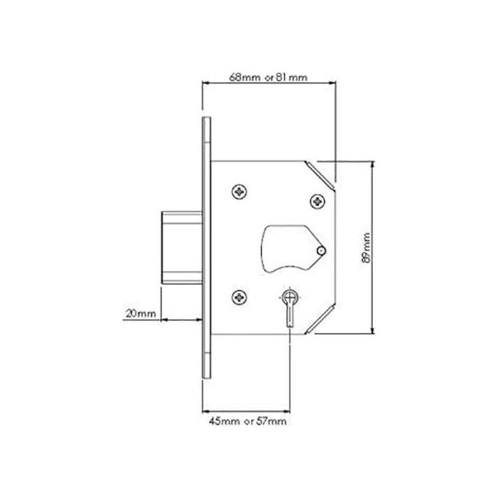 Yale Locks PM562 Hi-Security BS 5 Lever Mortice Deadlock 81mm 3in Polished Brass Yale Locks - Town Tools