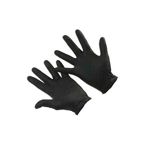 Connect Grippaz Large Black Nitrile Gloves Box 50pc/25 Pairs 37306 Tool Connection - Town Tools 