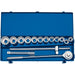 Draper Metric Socket Set in Metal Case, 3/4" Sq. Dr. (15 Piece) 16440 Draper - Town Tools 