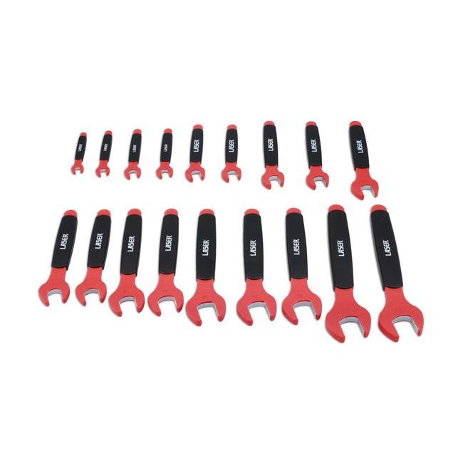 Laser Insulated Open Ended Spanner Set 18pc 8558