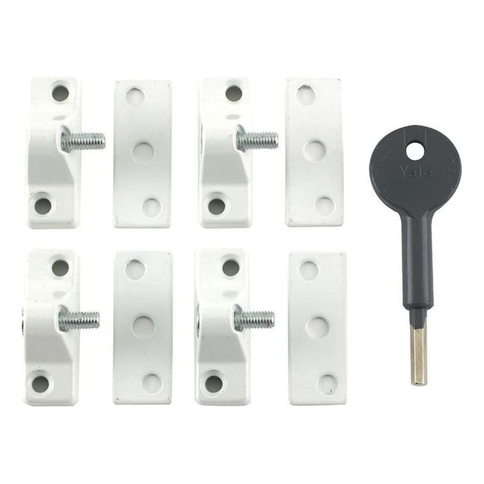 Yale Locks 8K118 Economy Window Lock White Finish Pack of 4 Visi Yale Locks - Town Tools