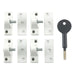 Yale Locks 8K118 Economy Window Lock White Finish Pack of 4 Visi Yale Locks - Town Tools