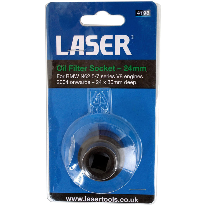 Laser Oil Filter Socket 3/8"D - 24mm 4198