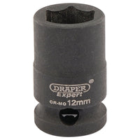 Draper Expert HI-TORQ 6 Point Impact Socket, 3/8" Sq. Dr., 12mm