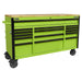 Superline PRO Black Edition Mobile Trolley with Wooden Worktop 15 Drawer 1549mm Superline Pro - Town Tools 