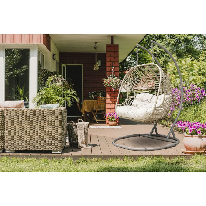 Dellonda Double Swinging Egg Chair with Cushion DG61