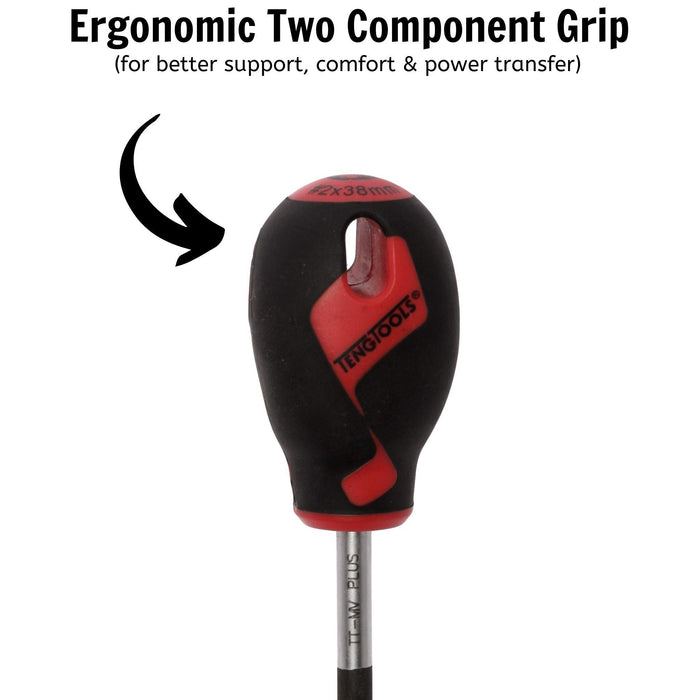 Teng Tools PZ Screwdriver PZ2 x 38mm XS Teng Tools - Town Tools 