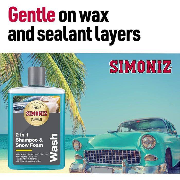 Simoniz 2 in 1 Shampoo & Snow Foam - 475ml