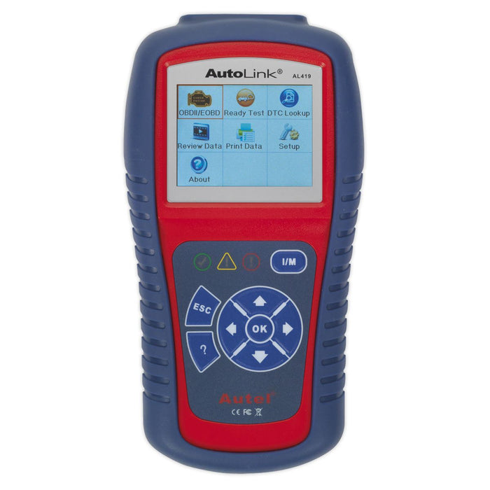 Sealey Autel EOBD Code Reader Live Data Tech Tips AL419 Sealey - Town Tools 