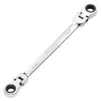 Draper HI-TORQ Metric Flexible Head Double Ring Ratchet Spanner, 8 x 9mm