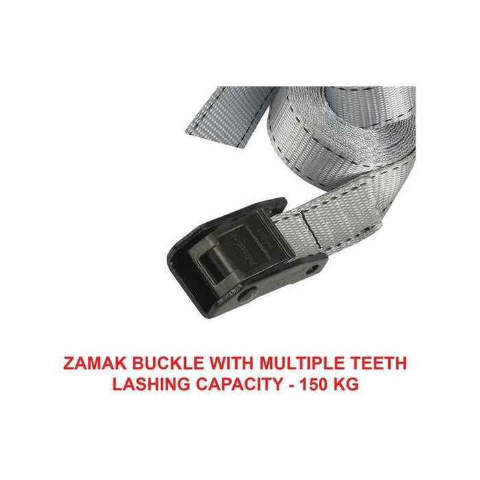 Master Lock Lashing Strap with Metal Buckle, Grey 5m 150kg (Single) Master Lock - Town Tools