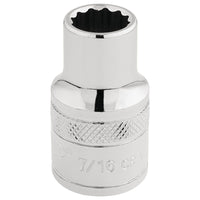 Draper HI-TORQ 12 Point Socket, 1/2" Sq. Dr., 7/16" 33600