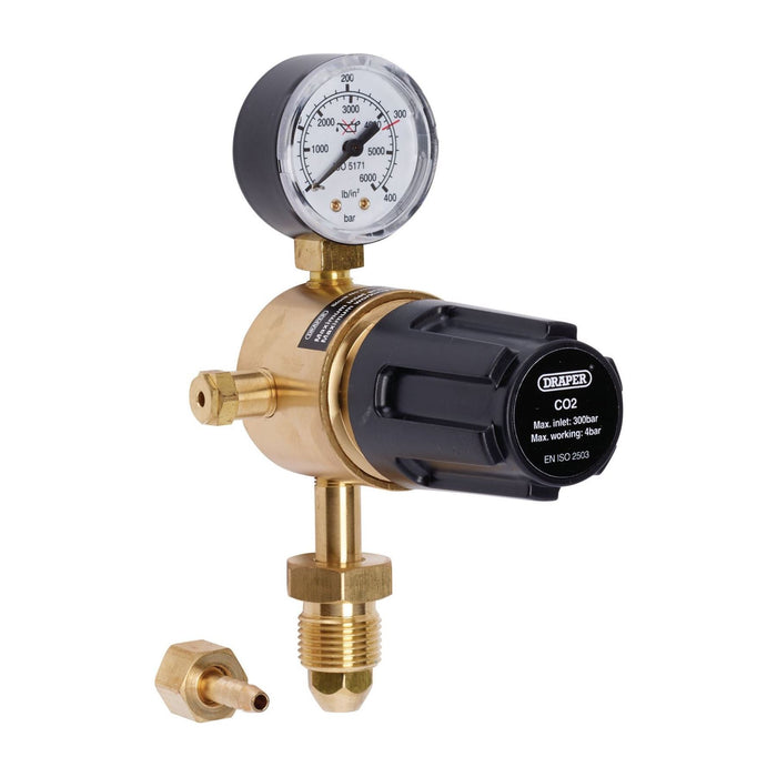 Draper Industrial Gas Bottle Regulator with Single Gauge, 300 bar 70151 Draper - Town Tools 