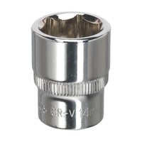 Sealey WallDrive Socket 14mm 1/4"Sq Drive Fully Polished SP1414