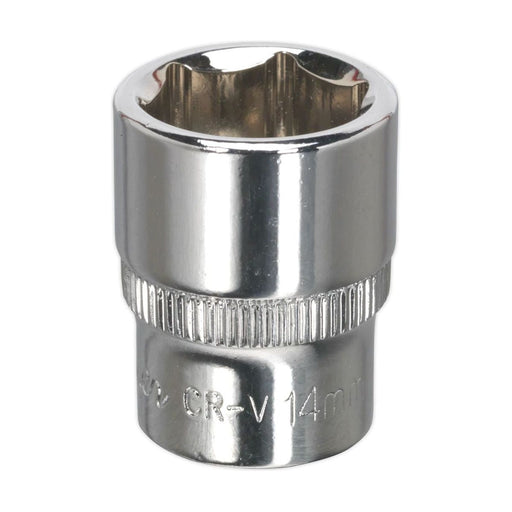 Sealey WallDrive Socket 14mm 1/4"Sq Drive Fully Polished SP1414 Sealey - Town Tools 