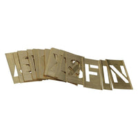 Stencils Set of Brass Interlocking Stencils - Letters 1in
