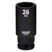Draper Draper HI-TORQ Metric Deep Impact Socket, 3/8" Sq. Dr., 26mm Draper - Town Tools